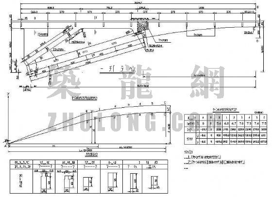 12米拱桥图纸资料下载-60米刚架拱桥施工图