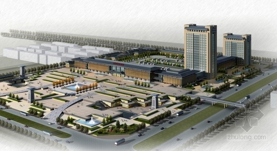 汉文化建筑设计资料下载-[山东]某大型客运中心建筑设计方案文本（含ppt）