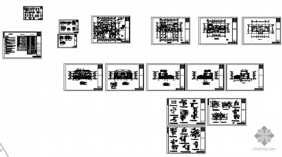 三层钢结构办公室资料下载-东莞某三层钢结构别墅图纸
