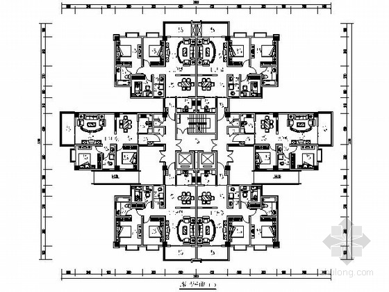 某十八层一梯六户住宅楼建筑扩初图（含效果图）- 