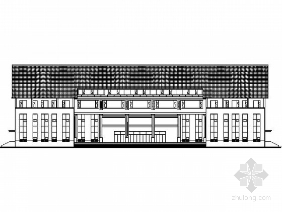 U楼梯资料下载-[太原]某四层U型中式酒店建筑施工图