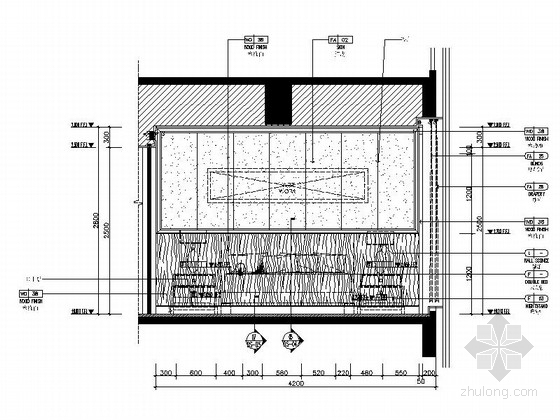 [广东]连锁豪华五星级酒店套房装修施工图立面图 