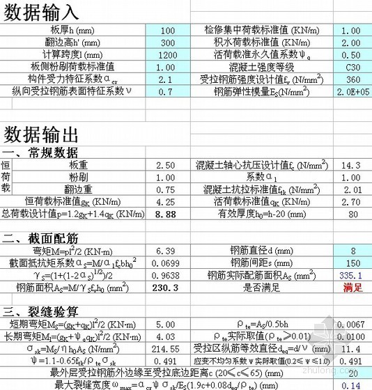 拉杆雨棚结构计算书资料下载-雨棚梁板计算书