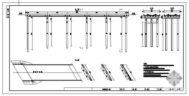4米梁板图纸资料下载-5x16米连续T梁桥全套cad设计图纸
