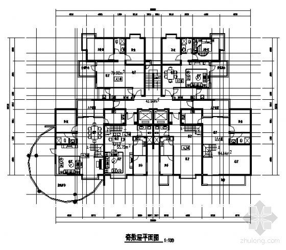 某高层住宅小区建筑规划设计方案图（用地1.65公顷）-2