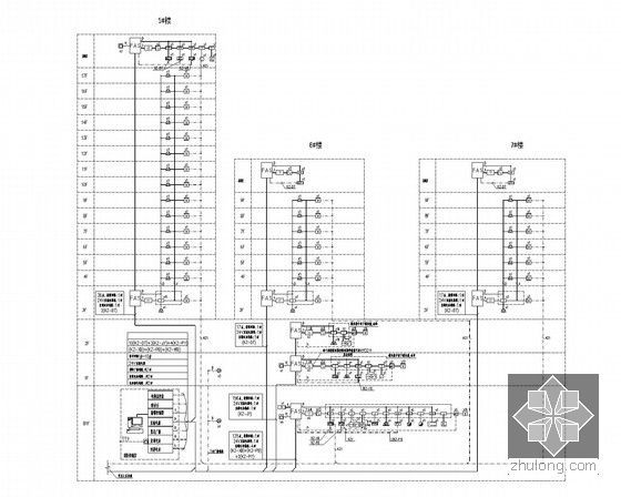 [江西]高层商住楼强弱电施工图（最新设计规范）-火灾自动报警及联动控制系统图