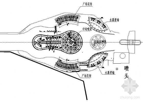 现代小区入口大门资料下载-小区主入口广场园林施工图