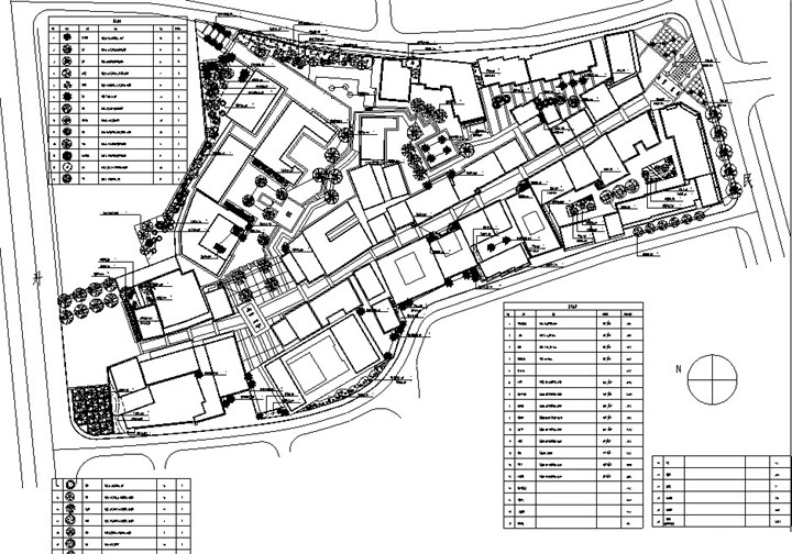 树池坐凳施工大样图资料下载-[浙江]传统老商业街环境景观设计施工图（多种水景做法）