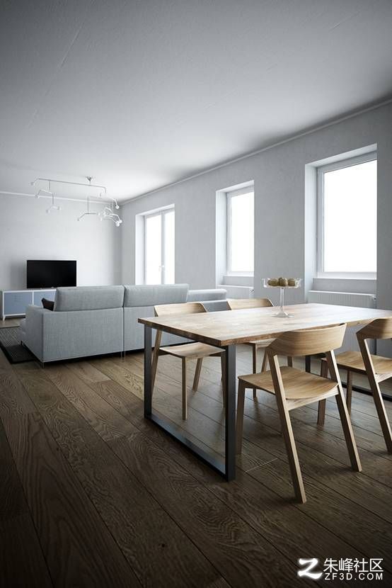 现代家具椅子模型资料下载-现代简洁公寓设计从模型到渲染传授给你