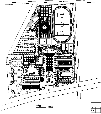 景观施工图总平面图资料下载-40套大学校园规划总平面图CAD方案图纸