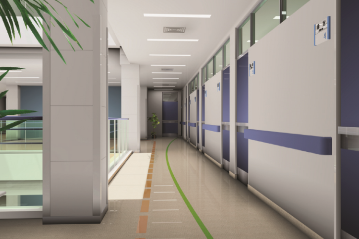 上海某大型医院室内装修设计方案及效果图（15张）-走廊效果图