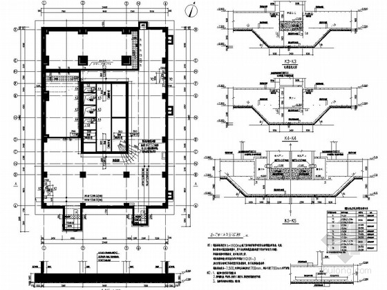 地下一层消防图资料下载-[回迁房]25层框筒结构安置大楼结构施工图（地下一层）