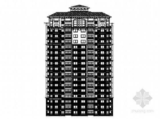 17塔式住宅资料下载-[威海]某十七层塔式住宅建筑施工图（带阁楼）