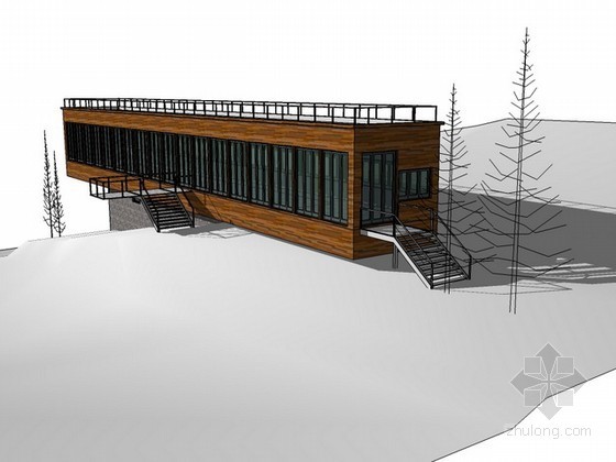 长城脚下别墅资料下载-长城脚下公社sketchup模型