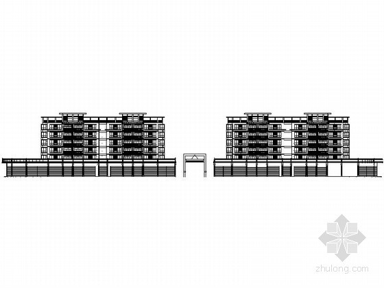 多层沿街楼资料下载-某沿街六层商住楼建筑扩初图