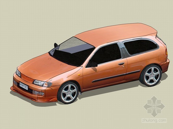 小汽车CAD模型资料下载-家用轿车SketchUp模型下载