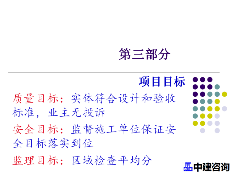 北京中建工程顾问有限公司监理策划-项目目标