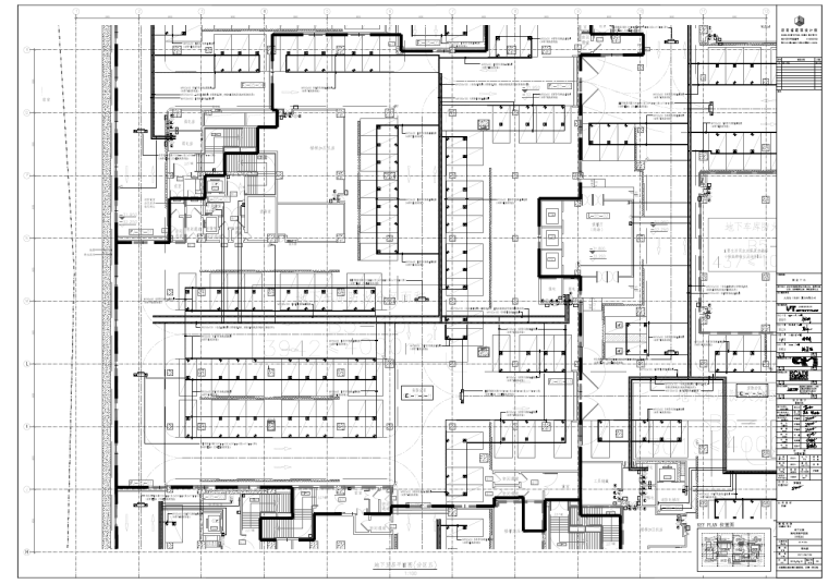 [地标建筑]长沙国金中心项目大型商业综合体电气图纸-弱电系统平面图