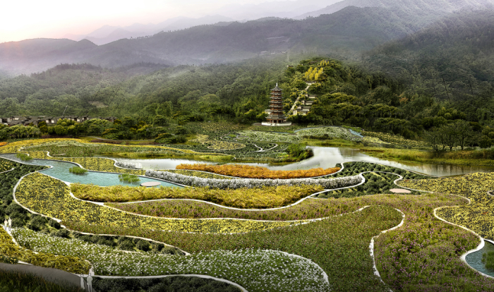 重庆度假区设计资料下载-[重庆]生态园区养生度假旅游景观规划设计方案