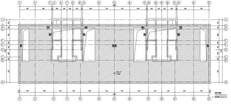 [吉林]沈阳大榆树欧陆风格居住区建筑施工图（CAD）-屋架平面图