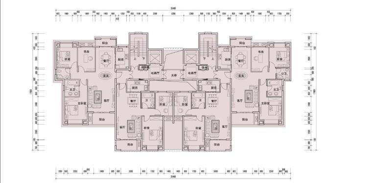 [厦门]高层欧式风格低密度高端住宅社区中心建筑方案文本-高层欧式风格低密度高端住宅社区中心建筑平面图