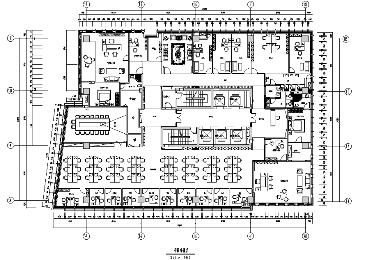 工业风格西餐厅施工图资料下载-现代风格办公空间设计施工图（附效果图+材料表）