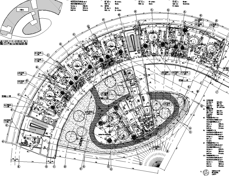 嘉定精品酒店暖通工程施工图（CAD）-A区二层通风系统平面图