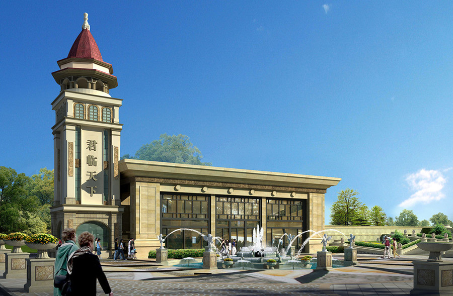 [分享]售楼处建筑外观设计案例效果图