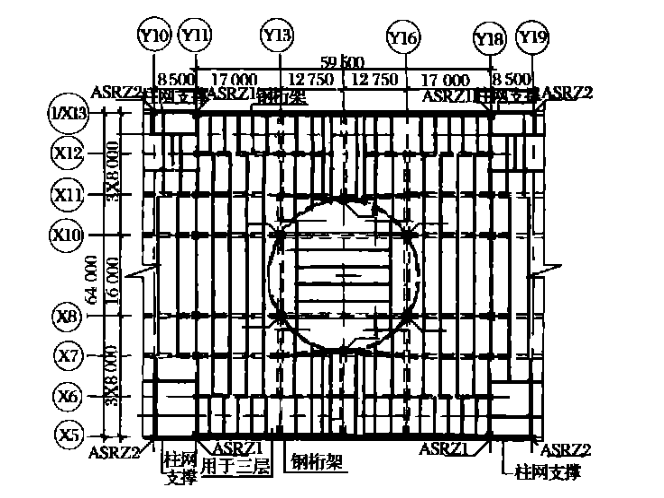 钢桁架钢柱节点资料下载-武汉国际会展中心主楼大跨度钢桁架设计论文