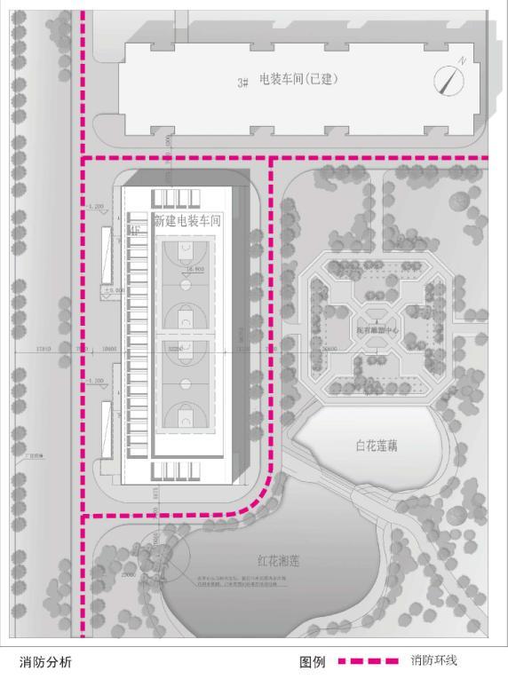 [湖北]现代风格方盒子造型电子厂房建筑设计方案文本-现代风格方盒子造型电子厂房建筑分析图