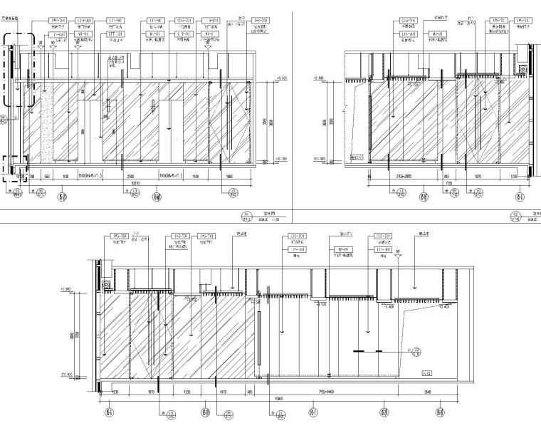 [深圳]大涌知名地产城新展示中心室内设计方案+软装方案+CAD施工图-2F立面图（一）