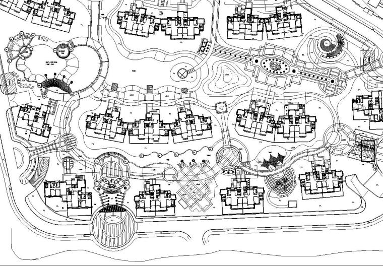现代风格亭施工图资料下载-[上海]某生态绿洲长岛居住区全套施工图设计