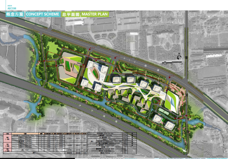 [江苏]花桥互联金融产业园建筑设计方案文本（知名景观公司设计）-总平面图