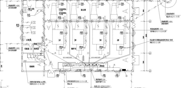 锅炉房冷却池给排水图资料下载-锅炉房电气图
