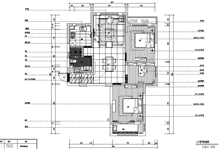 高雅欧式三居室资料下载-[浙江]丽景山三居室样板房设计施工图（附效果图）
