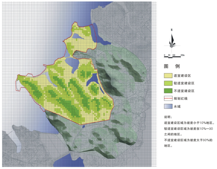 鄱阳湖国际度假村修建性规划-用地适宜评价分析图‘’