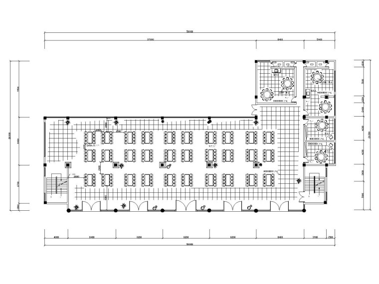 立柱全套施工图资料下载-[南宁]某高校食堂装修全套施工图（附效果图）