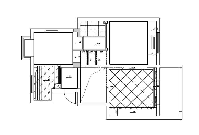 法式古典风住宅设计施工图（附效果图）-一层顶面布局图