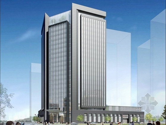 24高层办公核心筒CAD资料下载-[江苏]24层框架核心筒结构金融大厦结构图（99米）