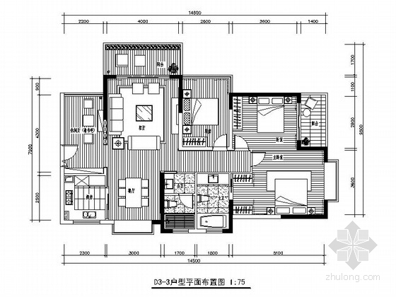 [广西]高档现代三居室样板房装修图（含实景效果）