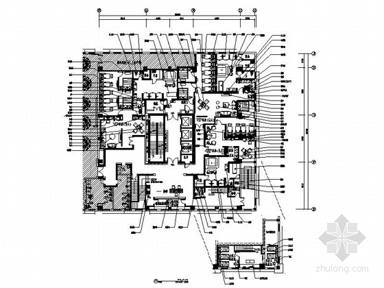 高级现代酒店洗浴中心资料下载-高档现代风格洗浴中心设计CAD装修图