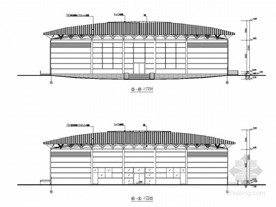 网架屋面建筑剖面图资料下载-电业局网架结构球场结构施工图（含建筑图）