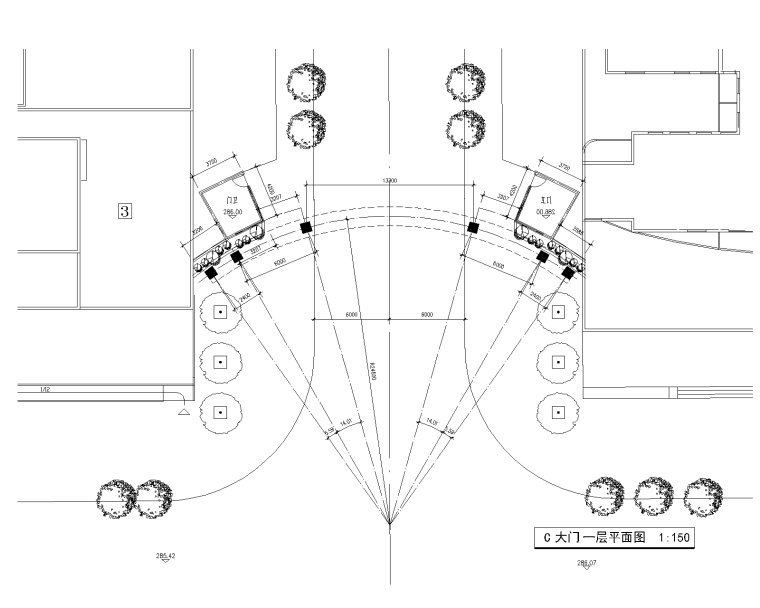 公园入口大门设计施工图（46套）-公园大门入口设计施工图（46套）014