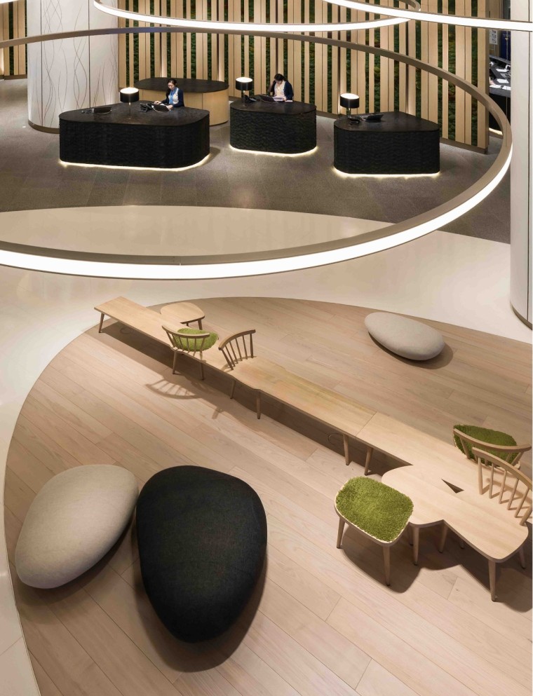 酒店大堂入口平面图资料下载-Aedas Interiors为香港诺富特世纪酒店大堂打造极简雕塑美学