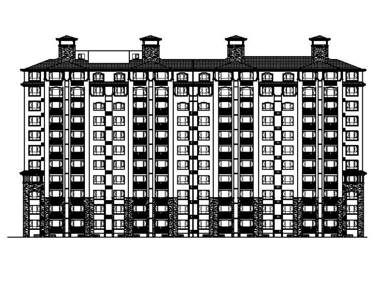 100平方米中式装修资料下载-[宁夏]11层新中式风格剪力墙结构住宅小区建筑施工图