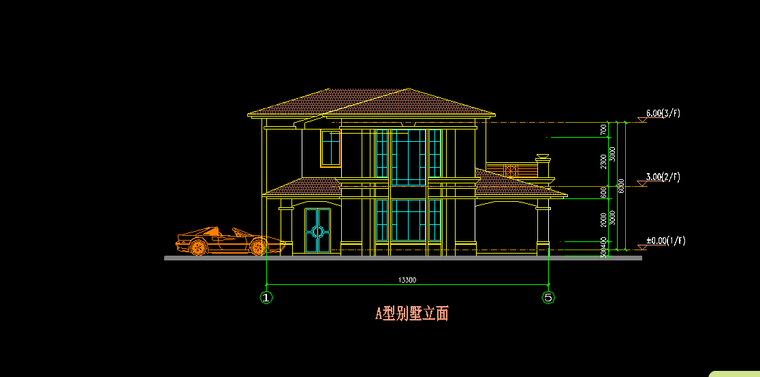 三套别墅建筑施工图