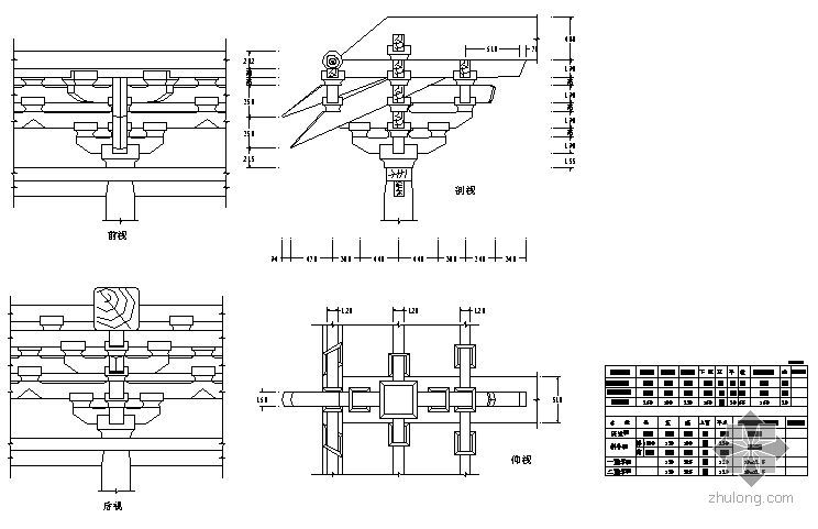 中式斗拱CAD资料下载-古建斗拱大样详图