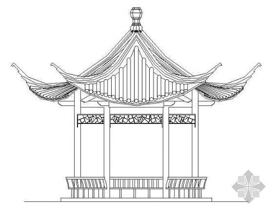 六角亭施工图图纸资料下载-六角亭全套施工图