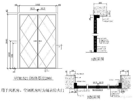 双开防火门深化图