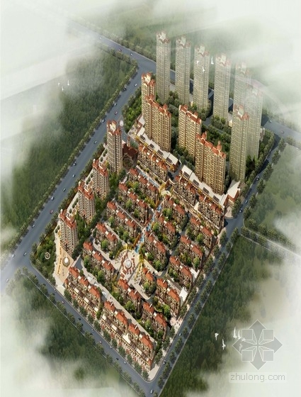 西班牙风格住宅区景观方案资料下载-[青岛]现代风格住宅区规划及单体设计方案文本